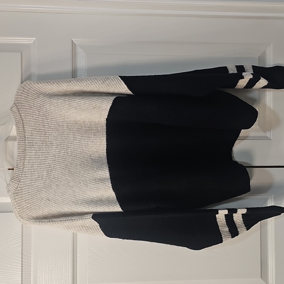 NWT Halogen Colorblock Stripe Long Sleeve Sweater XL Rich Black - Picture 13 of 14
